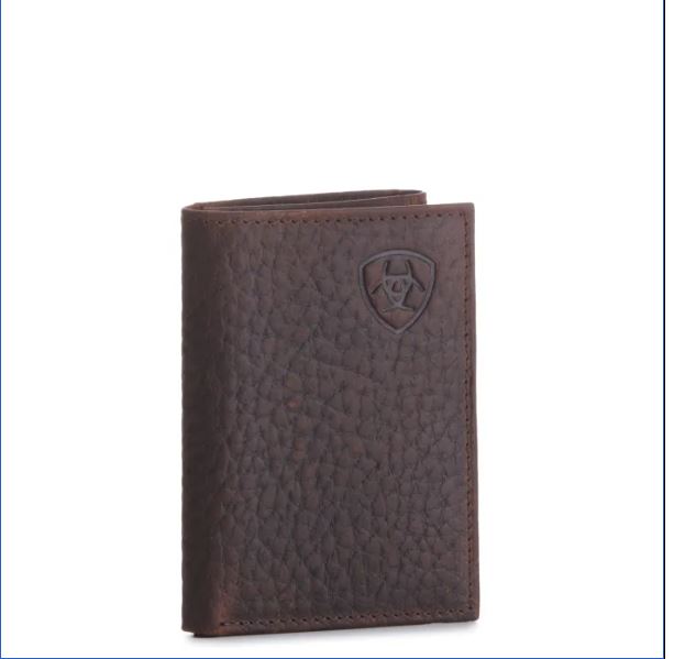 Ariat Embossed Shield Logo Trifold Wallet