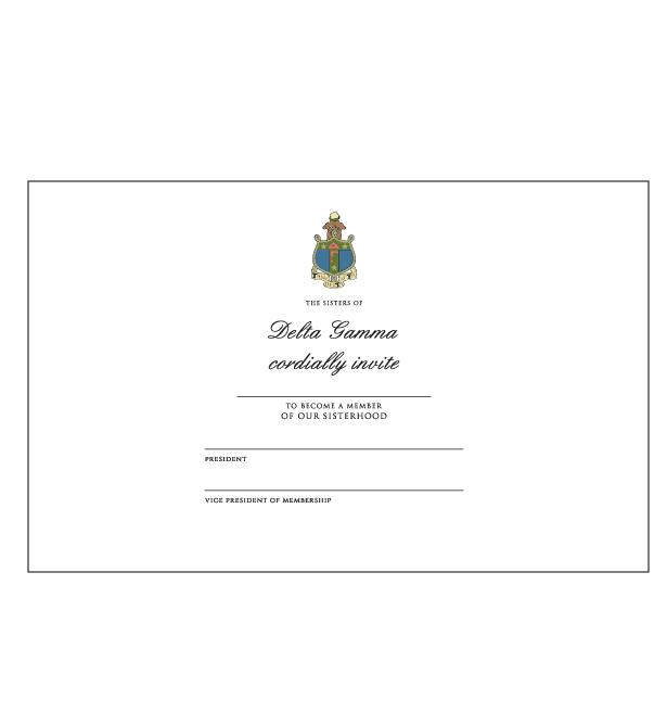 Bid Day Cards - Hannah's Closet - The Official Boutique for Delta Gamma