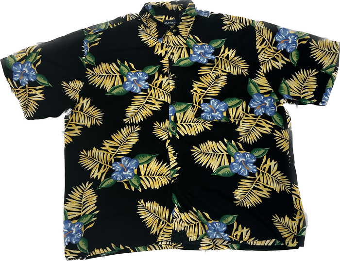 Black Hawaiian Summer Shirt
