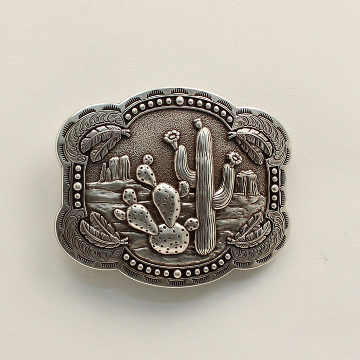 Blazin Roxx Cactus Feathers Belt Buckle