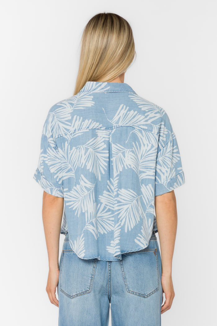 Brandon Palm Leaf Shirt - Tops - Velvet Heart Clothing