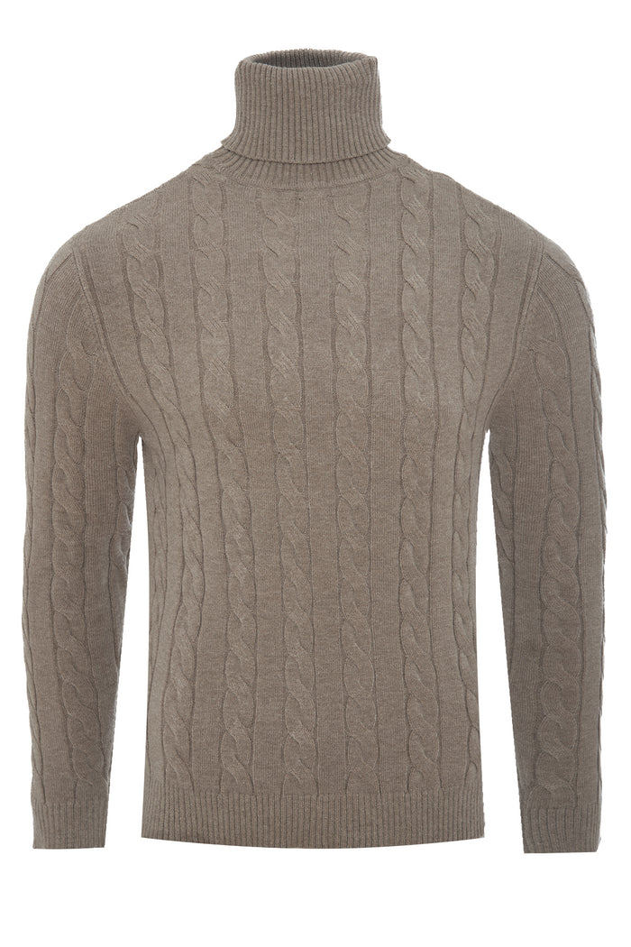 Cable Knit Turtleneck Jumper
