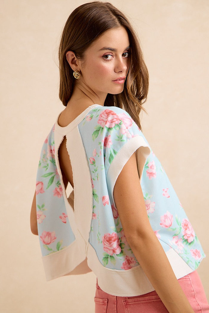 Catch 'Em Staring Floral Terry Top-Cute-Trendy-Shop-Womens-Boutique-Clothing-Store