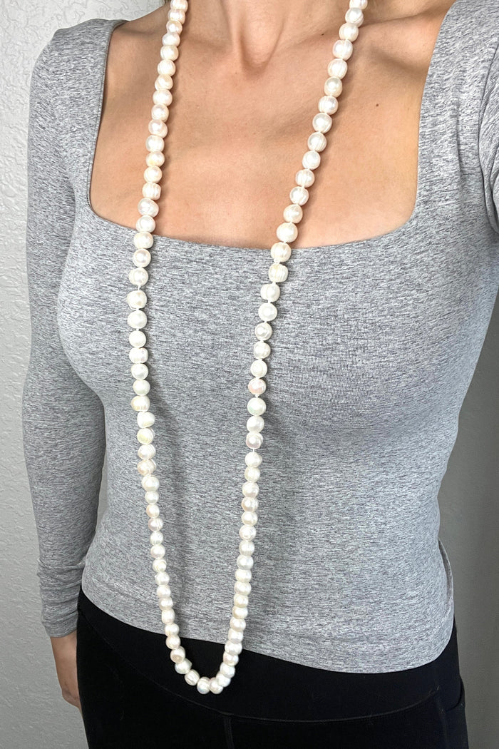 Style the Classic Pearl Long Necklace exclusively at Born To Glam