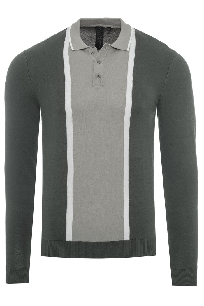 Colour Block Polo Knit