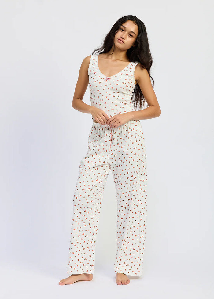 Dasha Top - White & Red