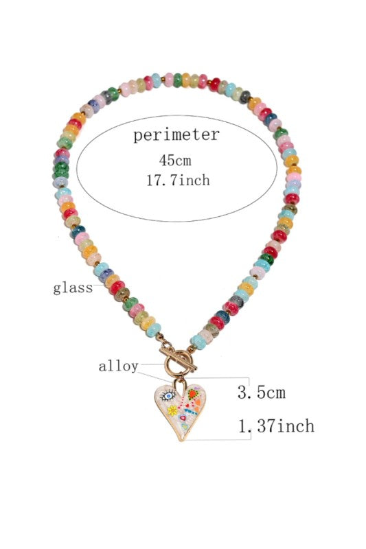 Dripping in Drama Glass Heart Necklace-Cute-Trendy-Shop-Womens-Boutique-Clothing-Store