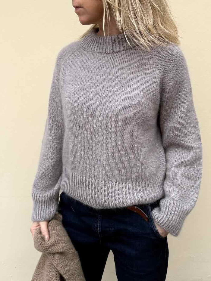 Frederikke sweater, No 4 + silk mohair knitting kit