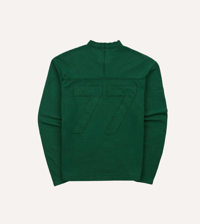 Green ’77’ Appliqué Panelled Cotton Training T-Shirt