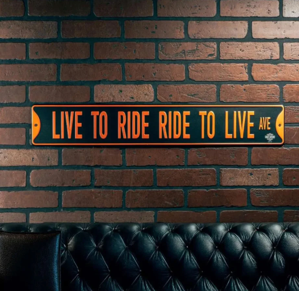 Harley-Davidson® Metal Street Sign Live to Ride Ave