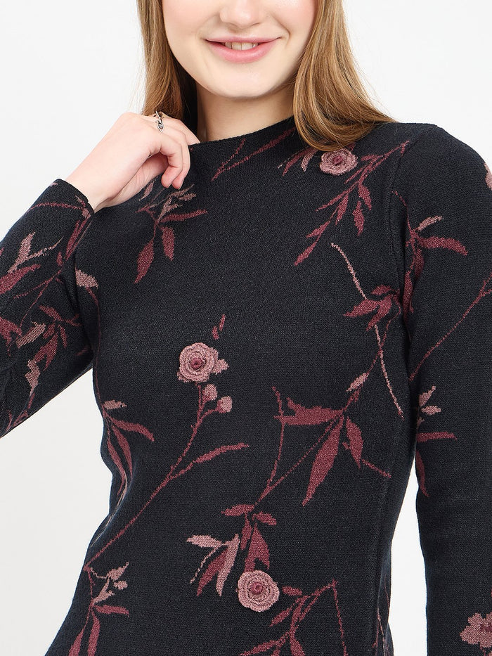 Madame Designer Black Knit Dress