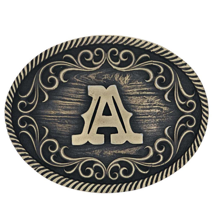 Montana Silversmiths A Initial Belt Attitude Buckle