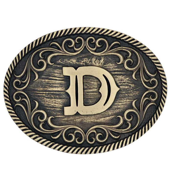 Montana Silversmiths D Initial Belt Attitude Buckle