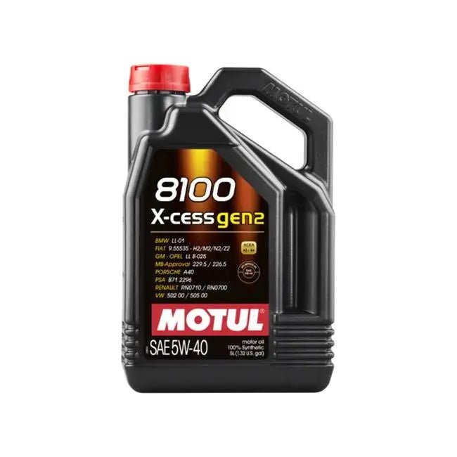 MOTUL 8100 X-cess 5W40 full synthetic motor oil, 5 liter container