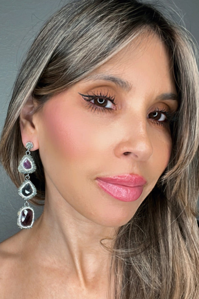 Style the Multicolor Gemstone Long Earring exclusively at Born To Glam