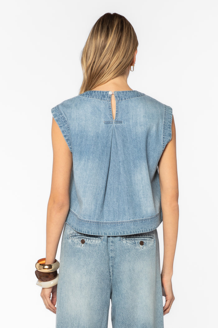 Myka Uptown Blue Top - Tops - Velvet Heart Clothing