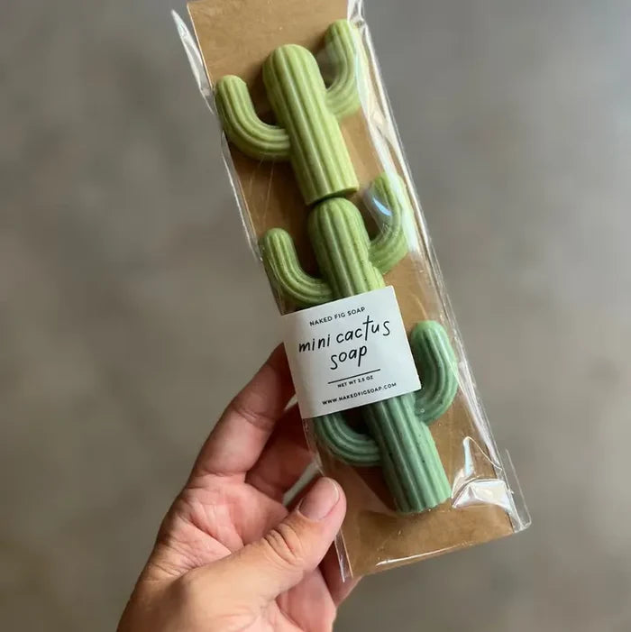 Naked Fig Mini Cactus Soap 3-Pack