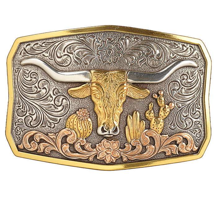 Nocona Longhorn Cactus Belt Buckle