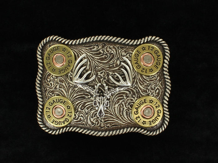 Nocona Skull Shotgun Shell Belt Buckle