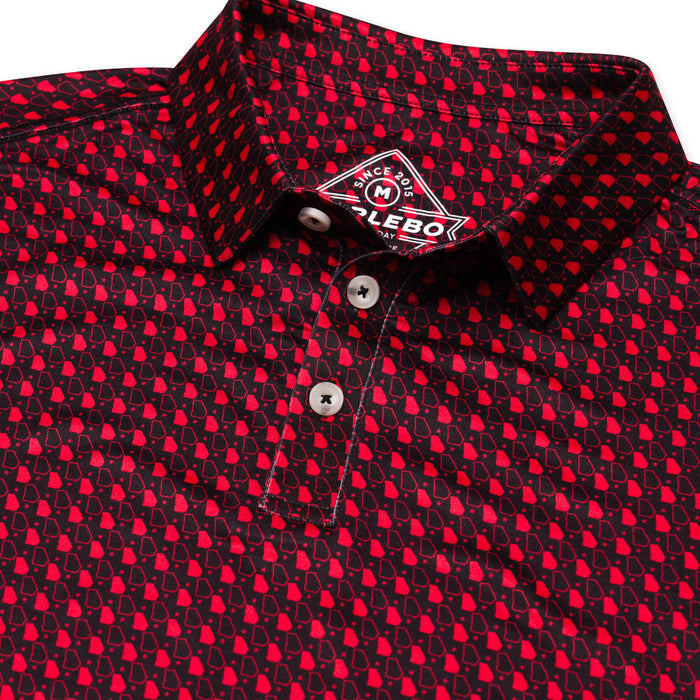 Performance Polo - Georgia - Black & Red