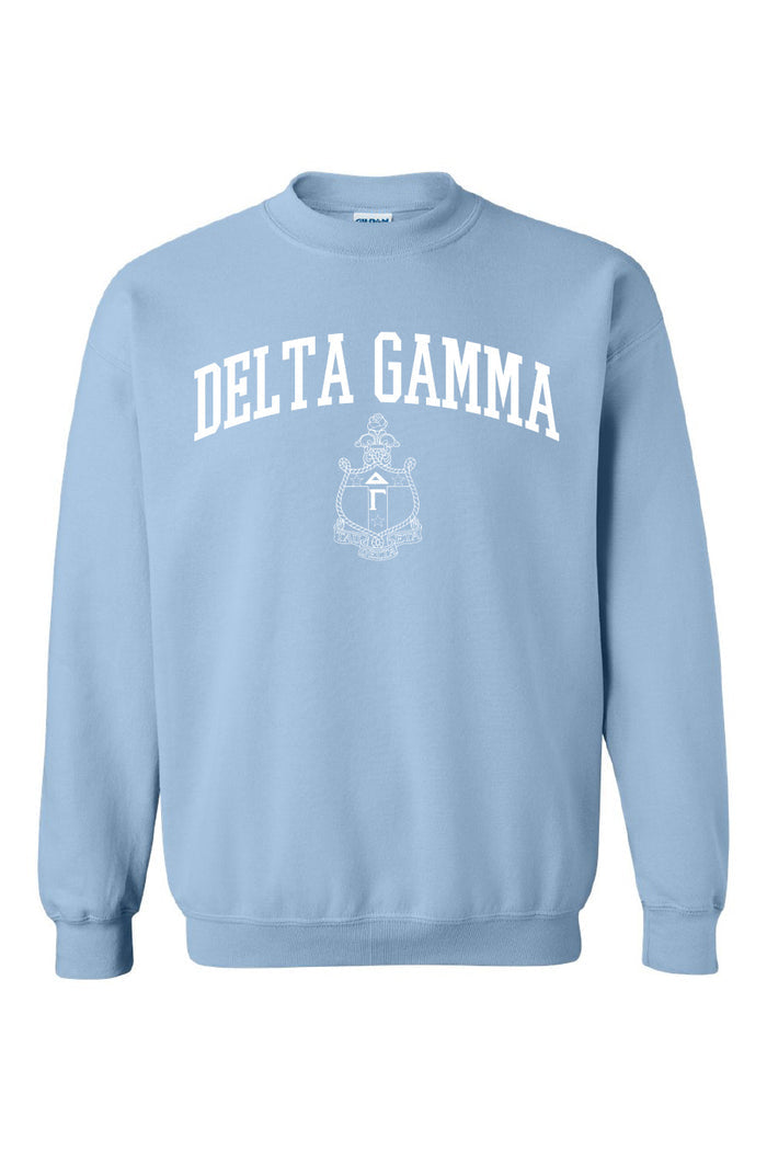 Powder Blue Crewneck - Hannah's Closet - The Official Boutique for Delta Gamma