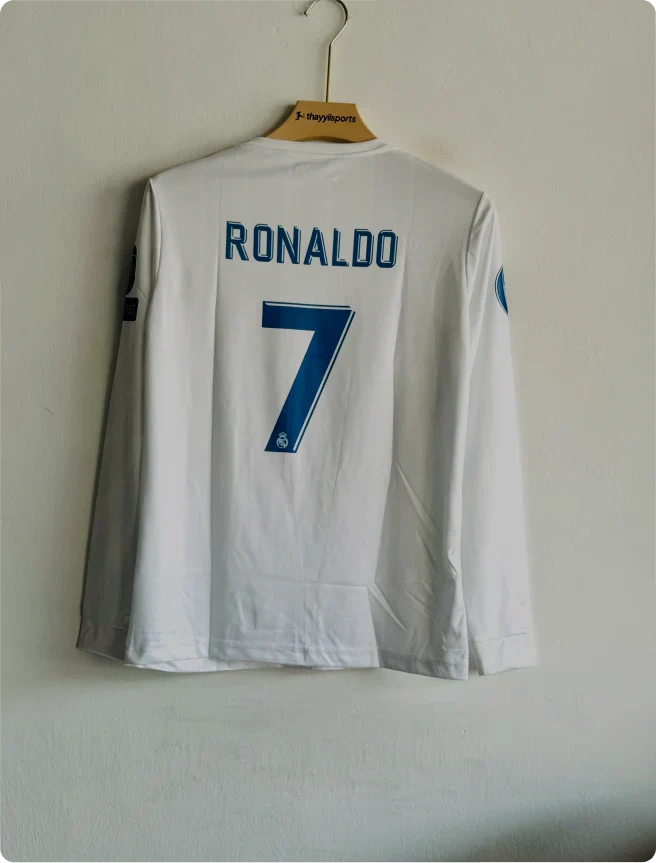 REAL MADRID 2017-18 HOME KIT RONALDO FULLSLEEVE PRINTED