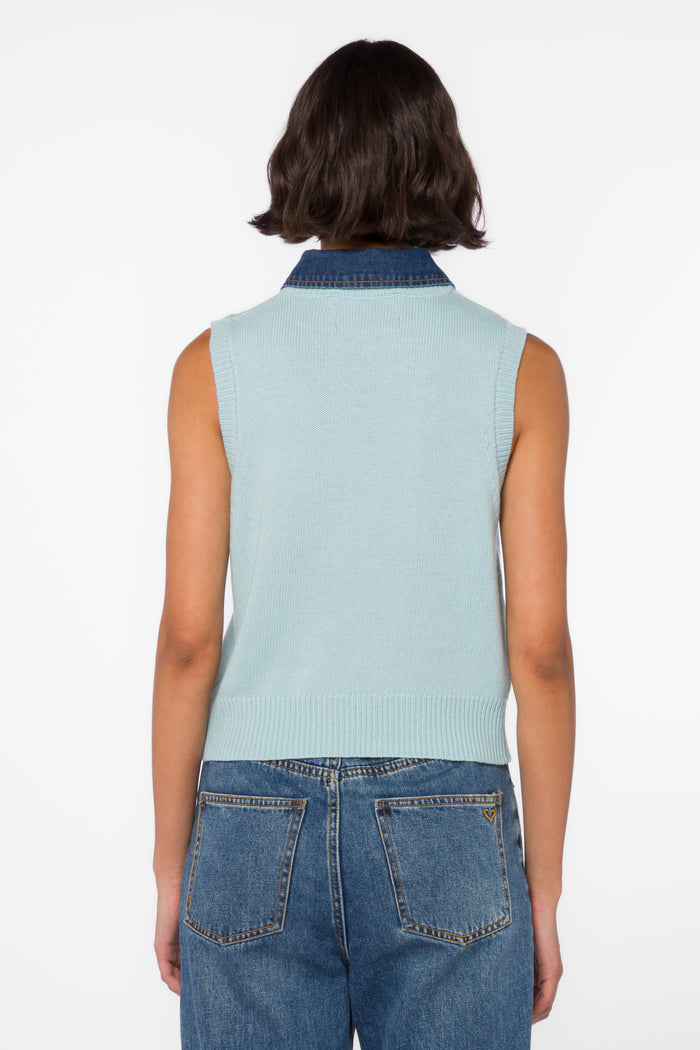 Renier Blue Vest - Sweaters - Velvet Heart Clothing