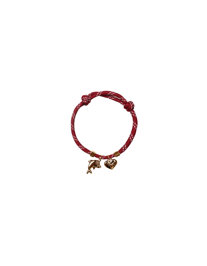 ROPE CHARM BRACELET BURGUNDY