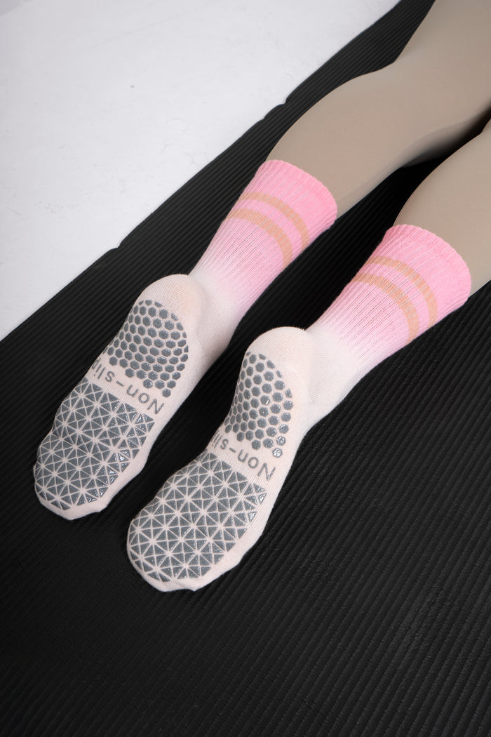 Stay Balanced Lined Non Slip Grip Socks