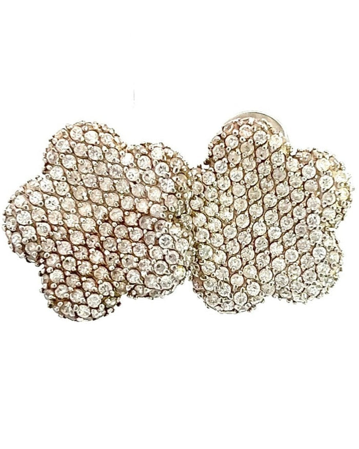 Style the Sterling Silver Flower Crystal Stud Earring exclusively at Born To Glam