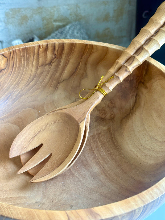 Teak Salad Servers