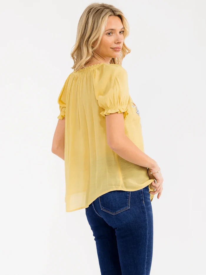 The Meadow Breeze Embroidered Blouse-Cute-Trendy-Shop-Womens-Boutique-Clothing-Store