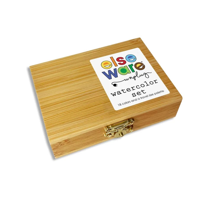 Watercolor Set in Bamboo Box