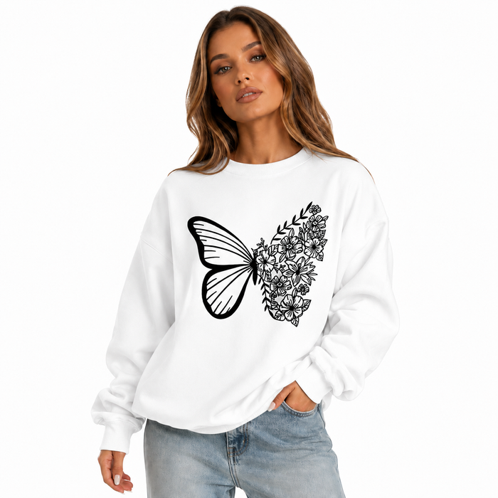 Women autumn winter sweatshirt with clean basic style, soft polyester cotton blend, and flattering regular fit silhouette now