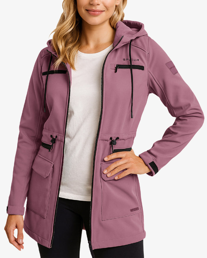 Women's Long Softshell Jacket - Ashen Lilac