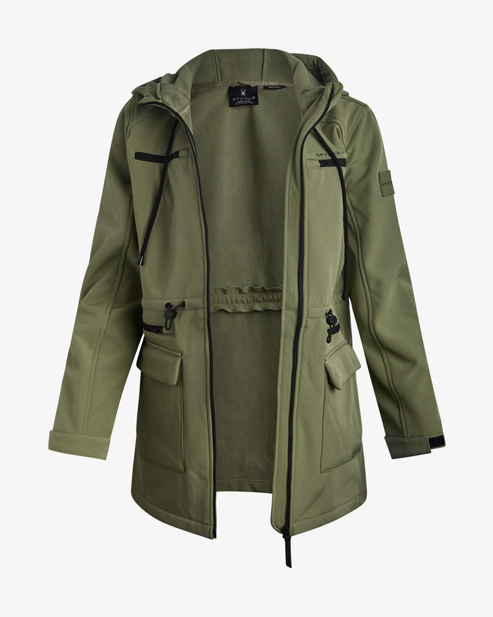 Women's Long Softshell Jacket - Sage