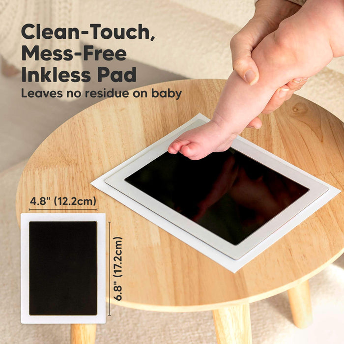 Clean-Touch, Mess-Free Inkless Pad, Leaves no residue on baby
Size at 4.8" by 6.8" or 17.2 cm by 12.2 cm)