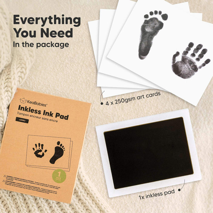 Everything You Need In the Package. 4 x 250 gsm art cards, 1x inkless ink pad