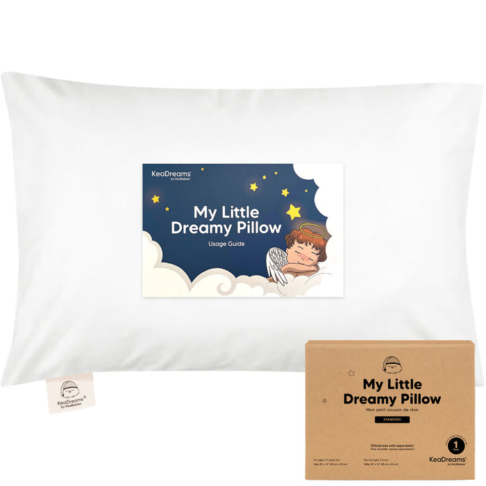 My Little Dreamy Pillow for toddlers comes with usage guide and sustainable kraft packaging.