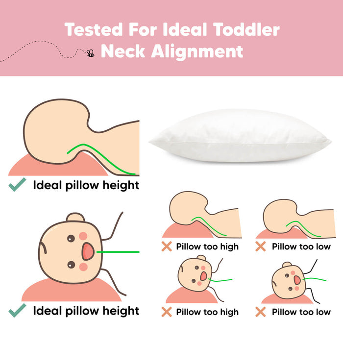 Tested toddler pillow height supports healthy neck alignment and proper sleep posture.