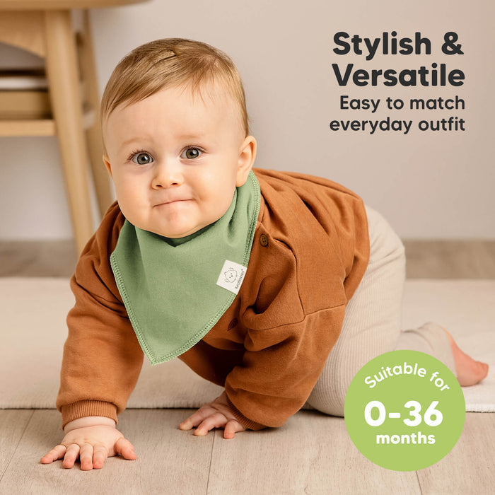 Stylish and versatile bandana bibs designed to match any baby outfit.