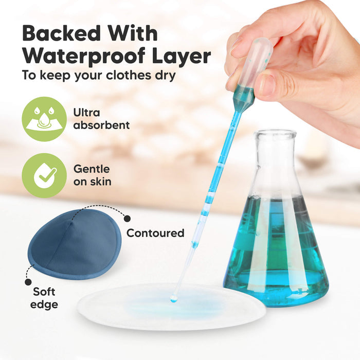 Backed With Waterproof Layer - To keep your clothes dry. Ultra absorbent, Gentle on skin, Has Contoured, Soft edge