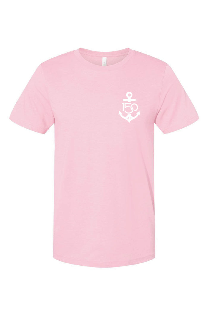 150th Logo Pink Tee - Hannah's Closet - The Official Boutique for Delta Gamma