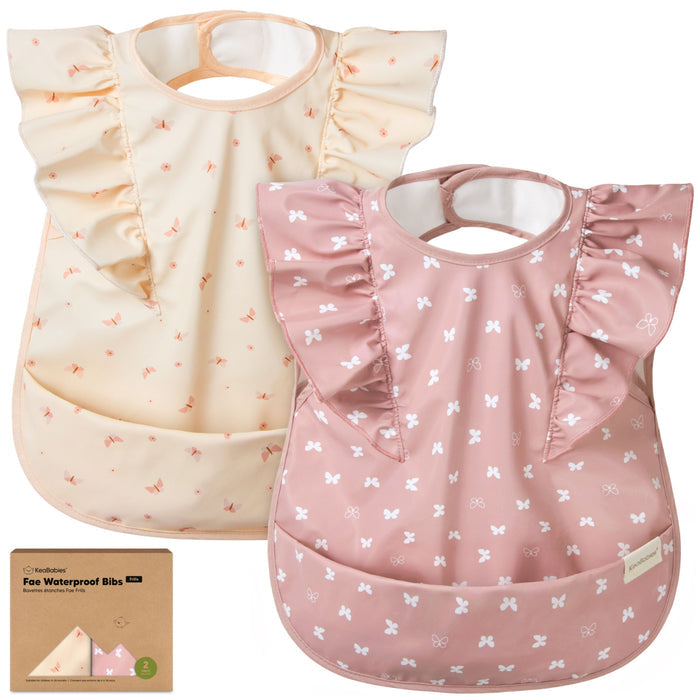 Fae waterproof bibs available in a 2-pack.