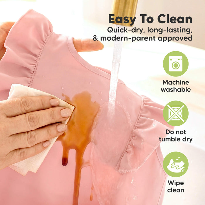 Easy to Clean
Quick-dry, long-lasting, & modern-parent approved 
- Machine Washable 
- Do not tumble dry
- Wipe clean