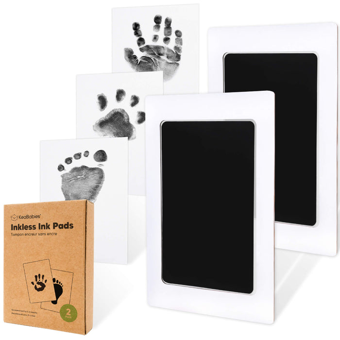 2-Pack Inkless ink pads for baby hand and footprint.