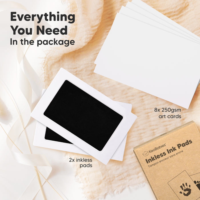 Everything you need in the package including 2-pack inkless pads and 8x250gsm art cards.