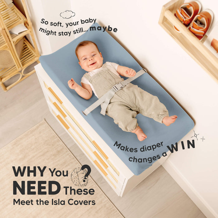 Why you need these, meet the Isla covers, makes diaper changes a win.