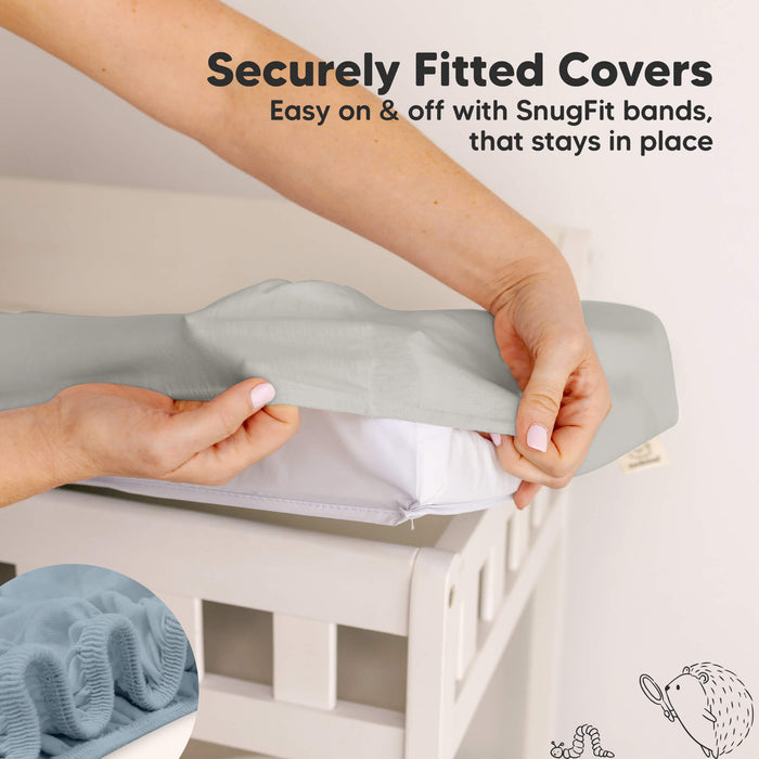 Securely fitted covers, easy on and off with SnugFit bands that stay in place.
