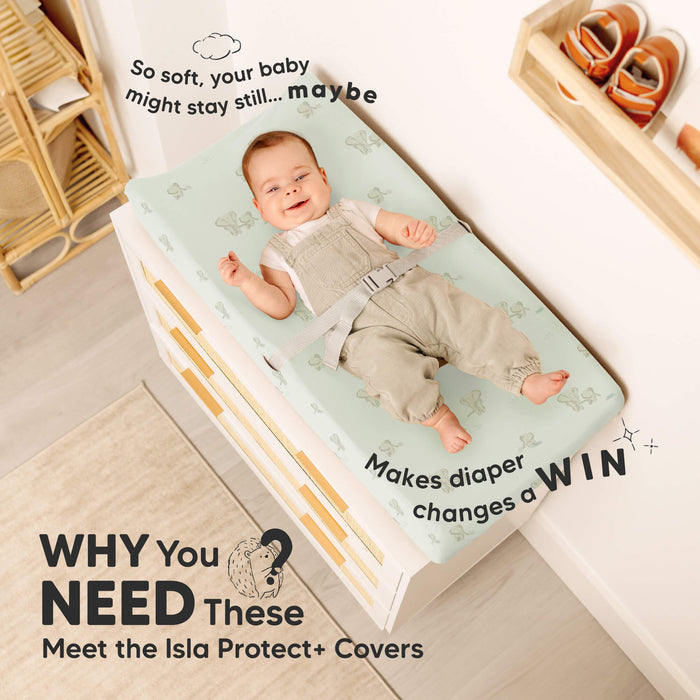 WHY You NEED These - Meet the Isla Protect+ Covers, So soft, your baby might stay still.. Makes diaper changes a WIN